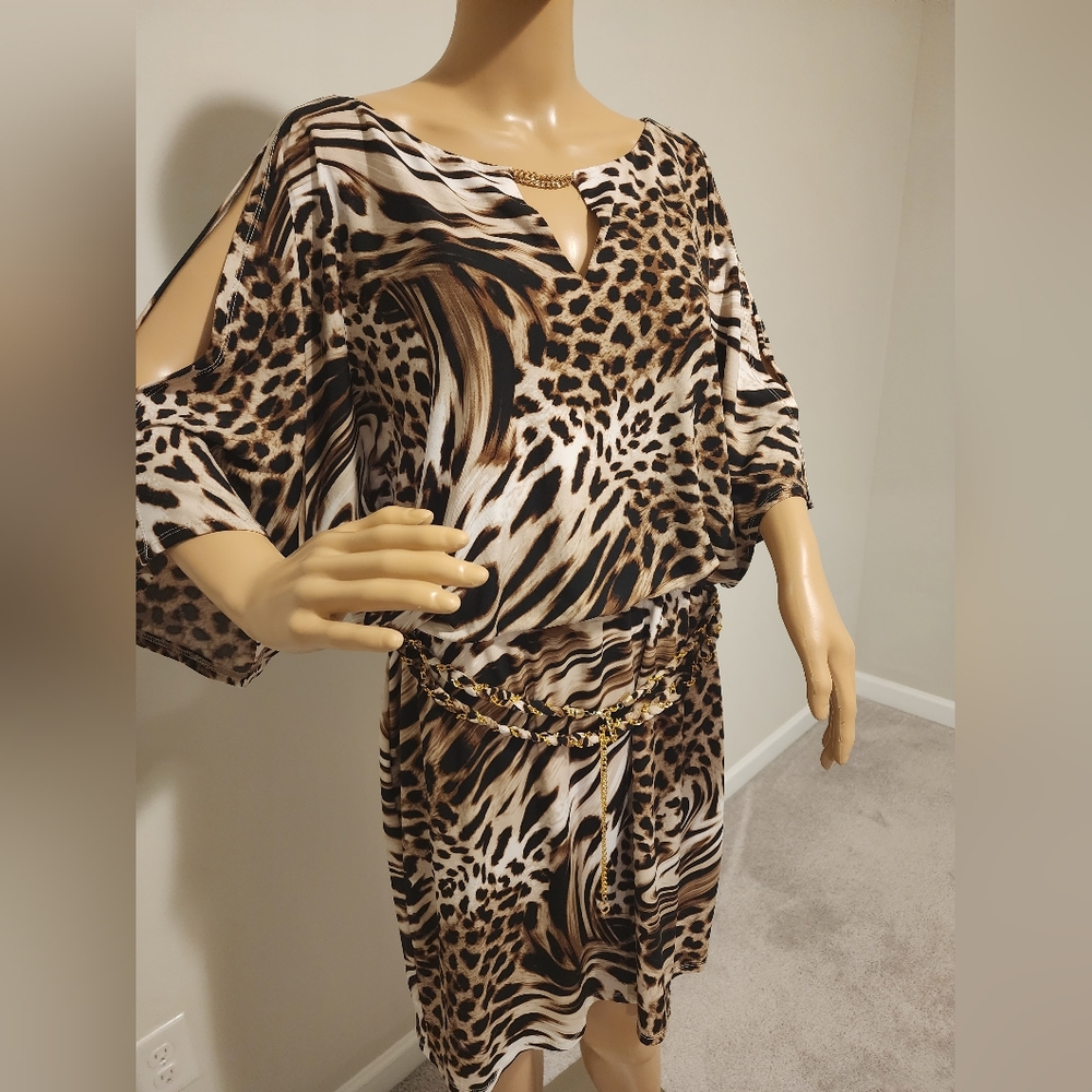 Macy's own Thalia Sodi Leopard Print Dress - Size Large
